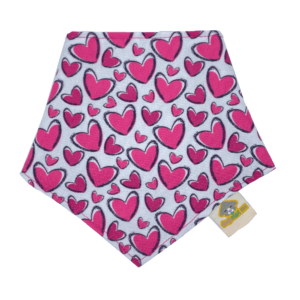 Bandana (paliacate) para perro Mod. Corazones Rosa